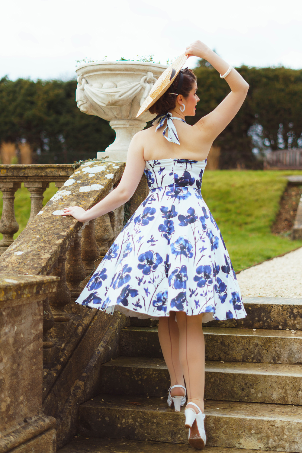 Indigo Romance Swing Dress